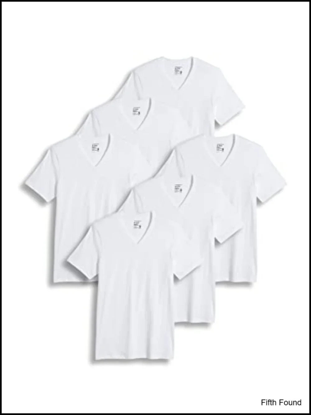 Jockey Men's V-Neck Undershirts 6-Pack 100% Cotton